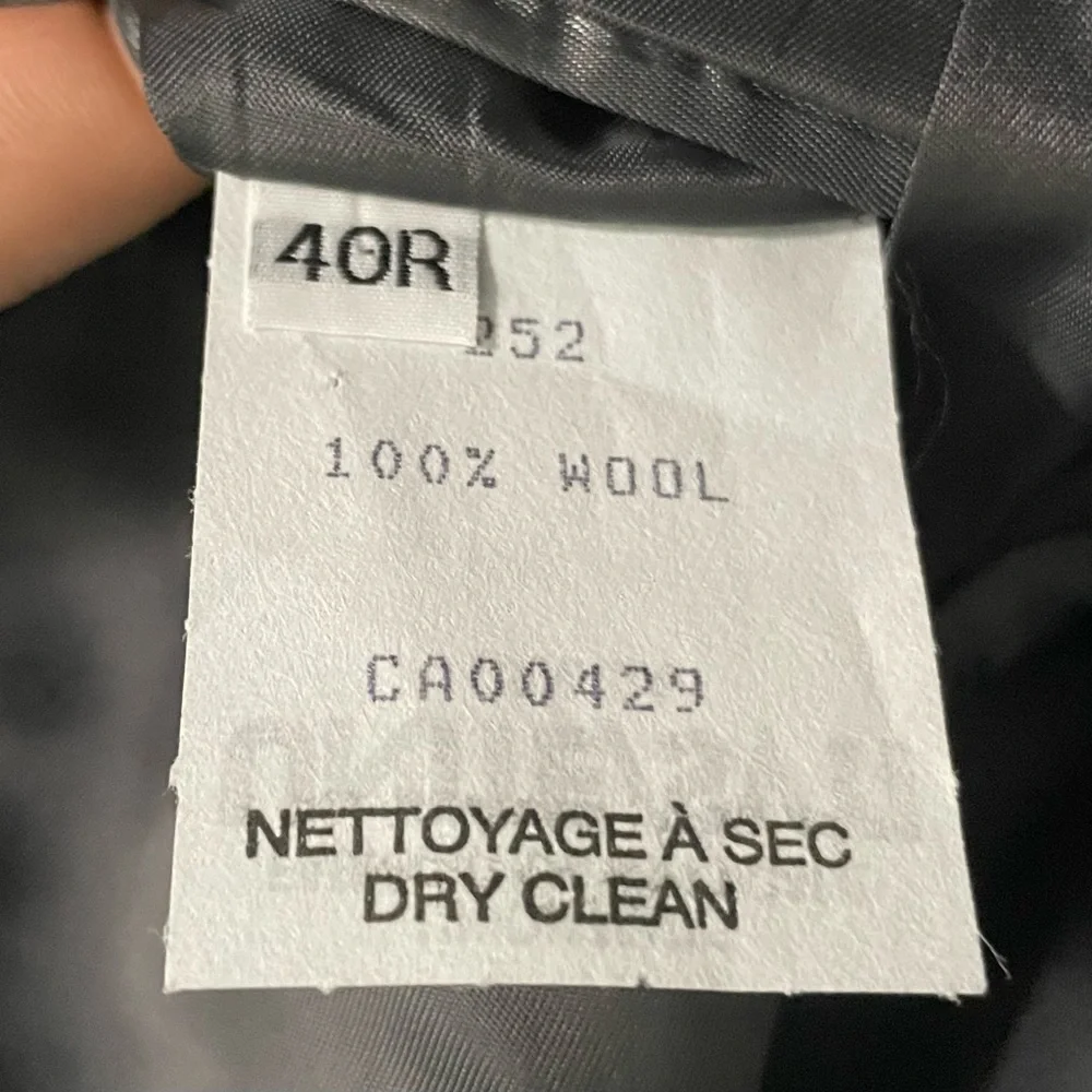 Peter Millar Mens Gray Classic Fit Wool Suit Jacket Size 40R